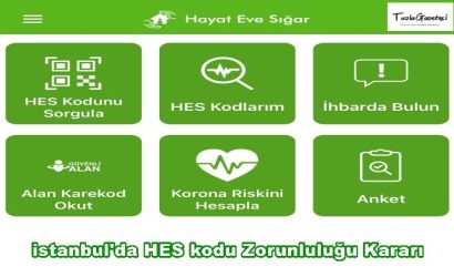 istanbul'da HES kodu Zorunluluğu Kararı 15 mart 2021