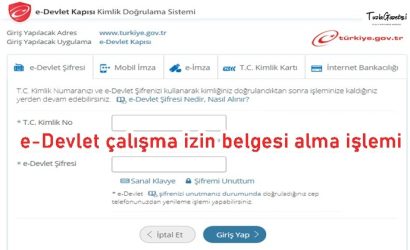 e-Devlet çalışma izin belgesi alma işlemi nasıl yapılır
