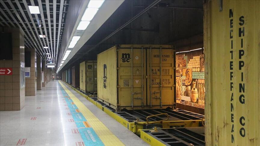 Marmaray' dan son bir yılda 845 yük treni geçti