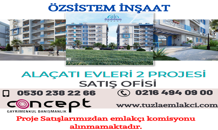 ÖZSİSTEM İnşaat ALAÇATI EVLERİ 2 Projesi iletişim