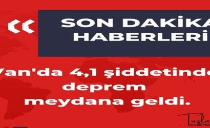 Van'da 4,1 şiddetinde deprem meydana geldi